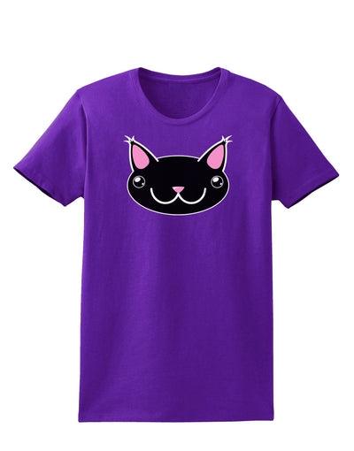 Kyu-T Head - Night Kawa the Cute Critter Womens Dark T-Shirt-TooLoud-Purple-X-Small-Davson Sales