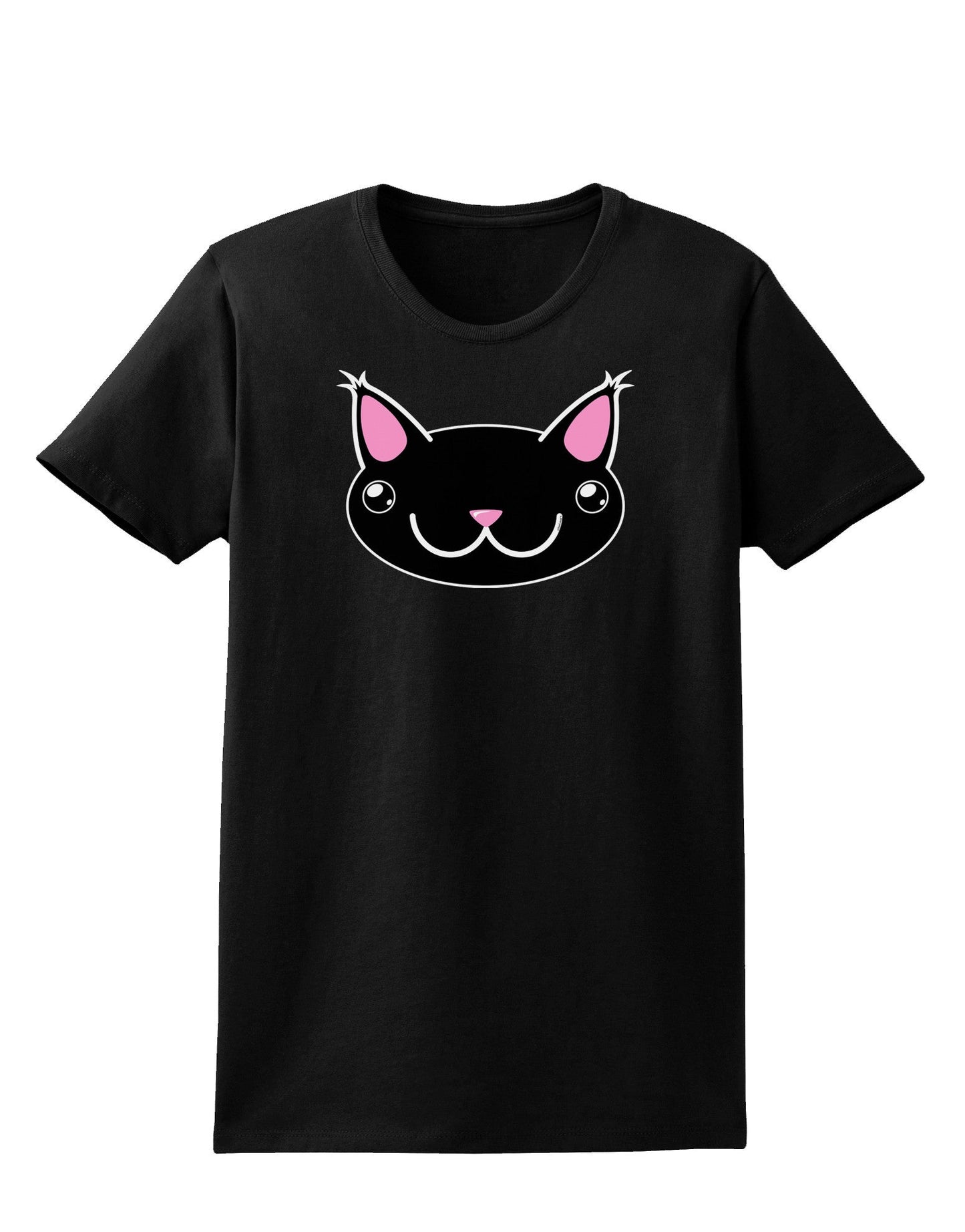 Kyu-T Head - Night Kawa the Cute Critter Womens Dark T-Shirt-TooLoud-Black-X-Small-Davson Sales