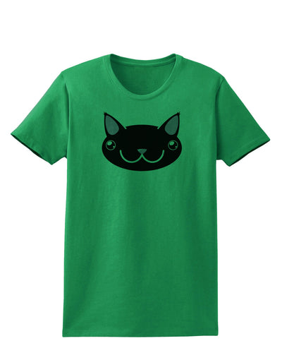 Kyu-T Head - Night Kawa the Cute Critter Womens T-Shirt-Womens T-Shirt-TooLoud-Kelly-Green-X-Small-Davson Sales