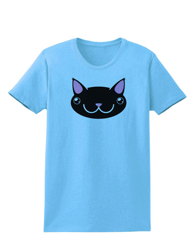 Kyu-T Head - Night Kawa the Cute Critter Womens T-Shirt-Womens T-Shirt-TooLoud-Aquatic-Blue-X-Small-Davson Sales