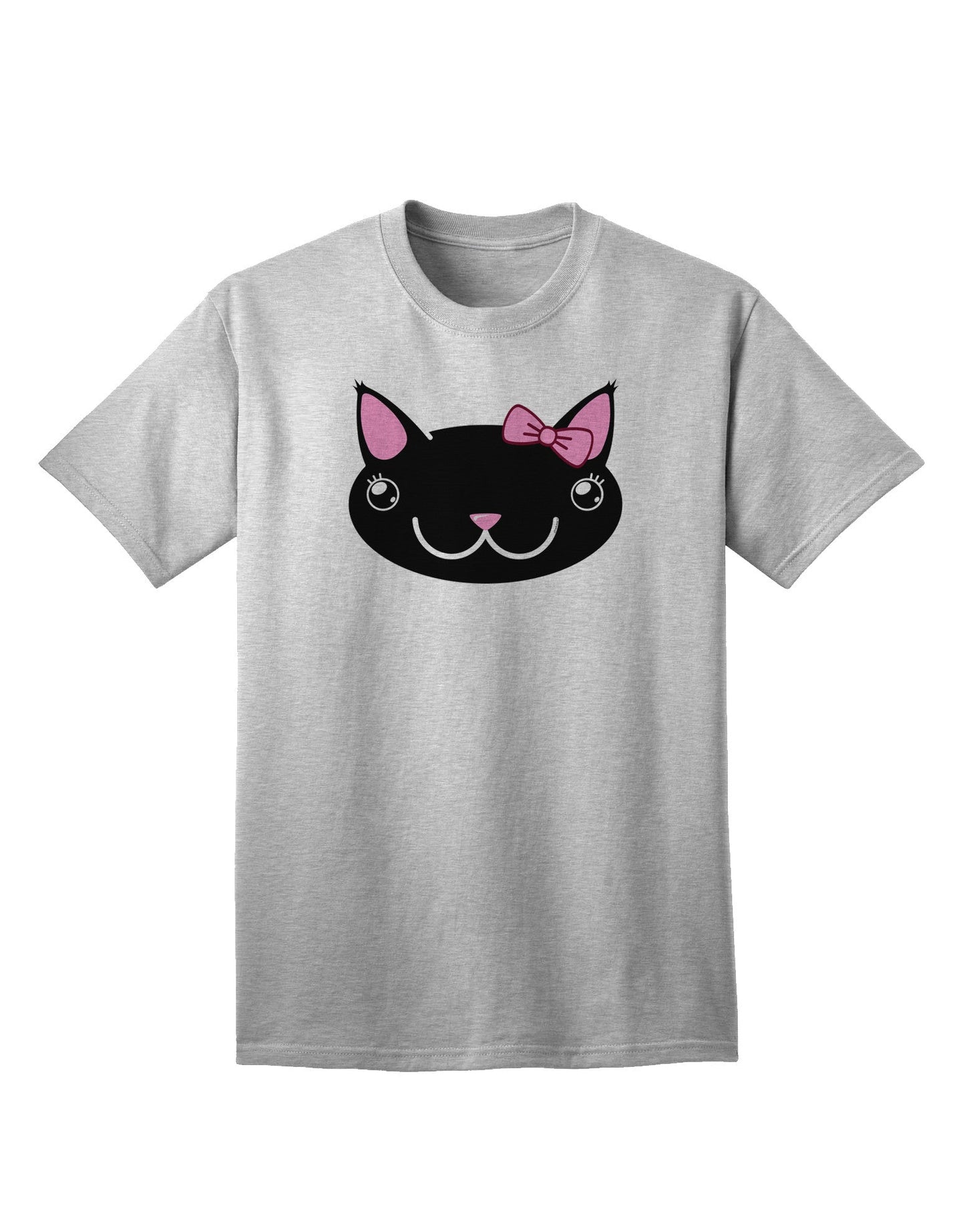 Kyu-T Head - Night Kawaia: Premium Adult T-Shirt Featuring the Adorable Girl Critter Design-Mens T-shirts-TooLoud-AshGray-Small-Davson Sales