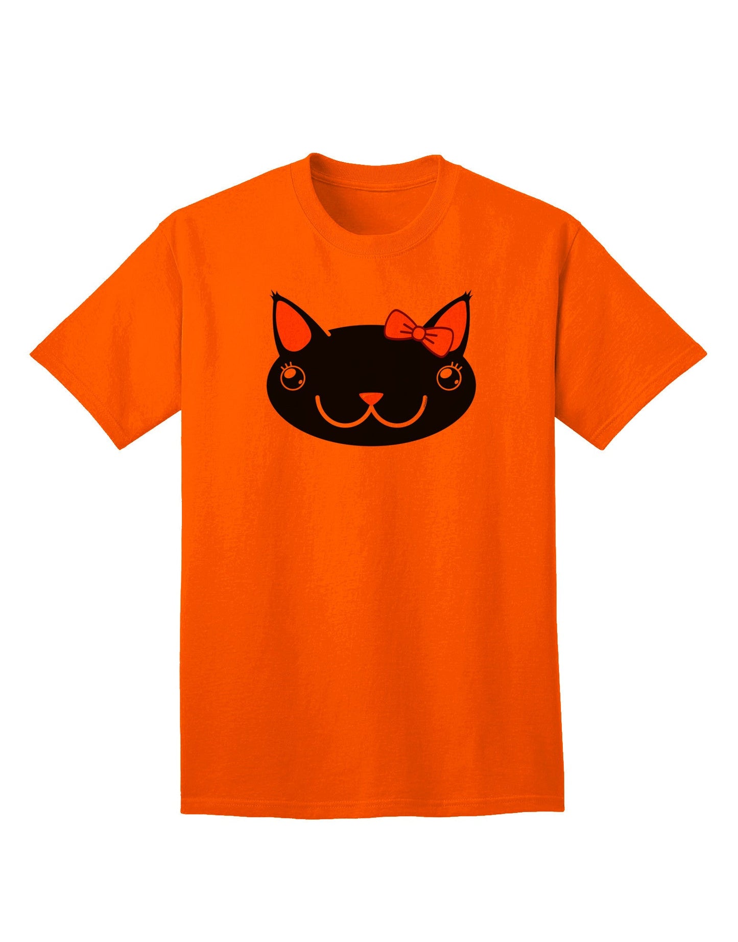 Kyu-T Head - Night Kawaia: Premium Adult T-Shirt Featuring the Adorable Girl Critter Design-Mens T-shirts-TooLoud-Orange-Small-Davson Sales