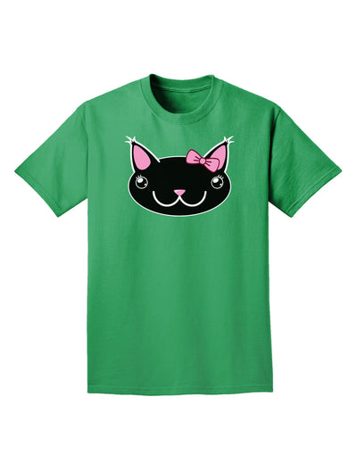 Kyu-T Head - Night Kawaia the Cute Girl Critter Adult Dark T-Shirt-Mens T-Shirt-TooLoud-Kelly-Green-Small-Davson Sales