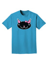 Kyu-T Head - Night Kawaia the Cute Girl Critter Adult Dark T-Shirt-Mens T-Shirt-TooLoud-Turquoise-Small-Davson Sales