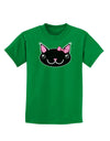 Kyu-T Head - Night Kawaia the Cute Girl Critter Childrens Dark T-Shirt-Childrens T-Shirt-TooLoud-Kelly-Green-X-Small-Davson Sales