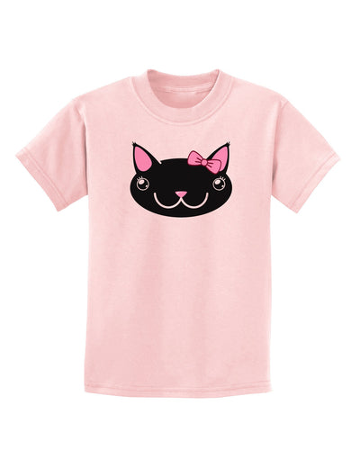 Kyu-T Head - Night Kawaia the Cute Girl Critter Childrens T-Shirt-Childrens T-Shirt-TooLoud-PalePink-X-Small-Davson Sales