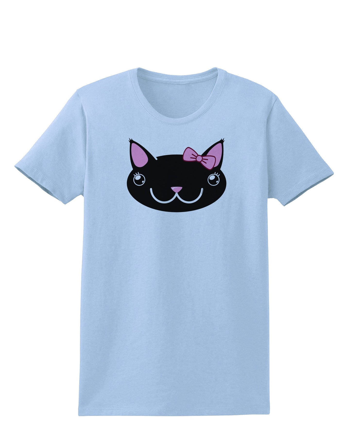Kyu-T Head - Night Kawaia the Cute Girl Critter Womens T-Shirt-Womens T-Shirt-TooLoud-Light-Blue-X-Small-Davson Sales
