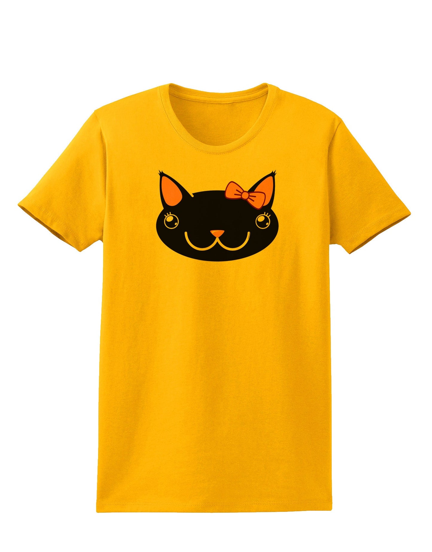 Kyu-T Head - Night Kawaia the Cute Girl Critter Womens T-Shirt-Womens T-Shirt-TooLoud-Gold-X-Small-Davson Sales