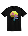 LA Beach Silhouette Letters Adult Dark T-Shirt-Mens T-Shirt-TooLoud-Black-Small-Davson Sales