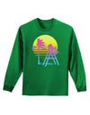 LA Beach Silhouette Letters Adult Long Sleeve Dark T-Shirt-TooLoud-Kelly-Green-Small-Davson Sales