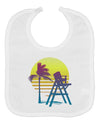 LA Beach Silhouette Letters Baby Bib