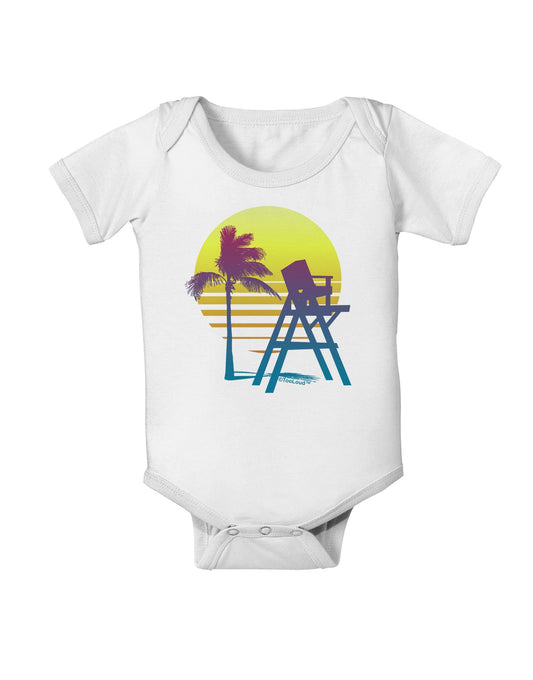 LA Beach Silhouette Letters Baby Romper Bodysuit-Baby Romper-TooLoud-White-06-Months-Davson Sales