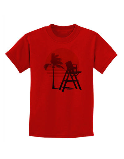 LA Beach Silhouette Letters Childrens T-Shirt-Childrens T-Shirt-TooLoud-Red-X-Small-Davson Sales