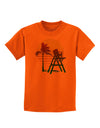 LA Beach Silhouette Letters Childrens T-Shirt-Childrens T-Shirt-TooLoud-Orange-X-Small-Davson Sales