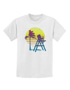 LA Beach Silhouette Letters Childrens T-Shirt-Childrens T-Shirt-TooLoud-White-X-Small-Davson Sales