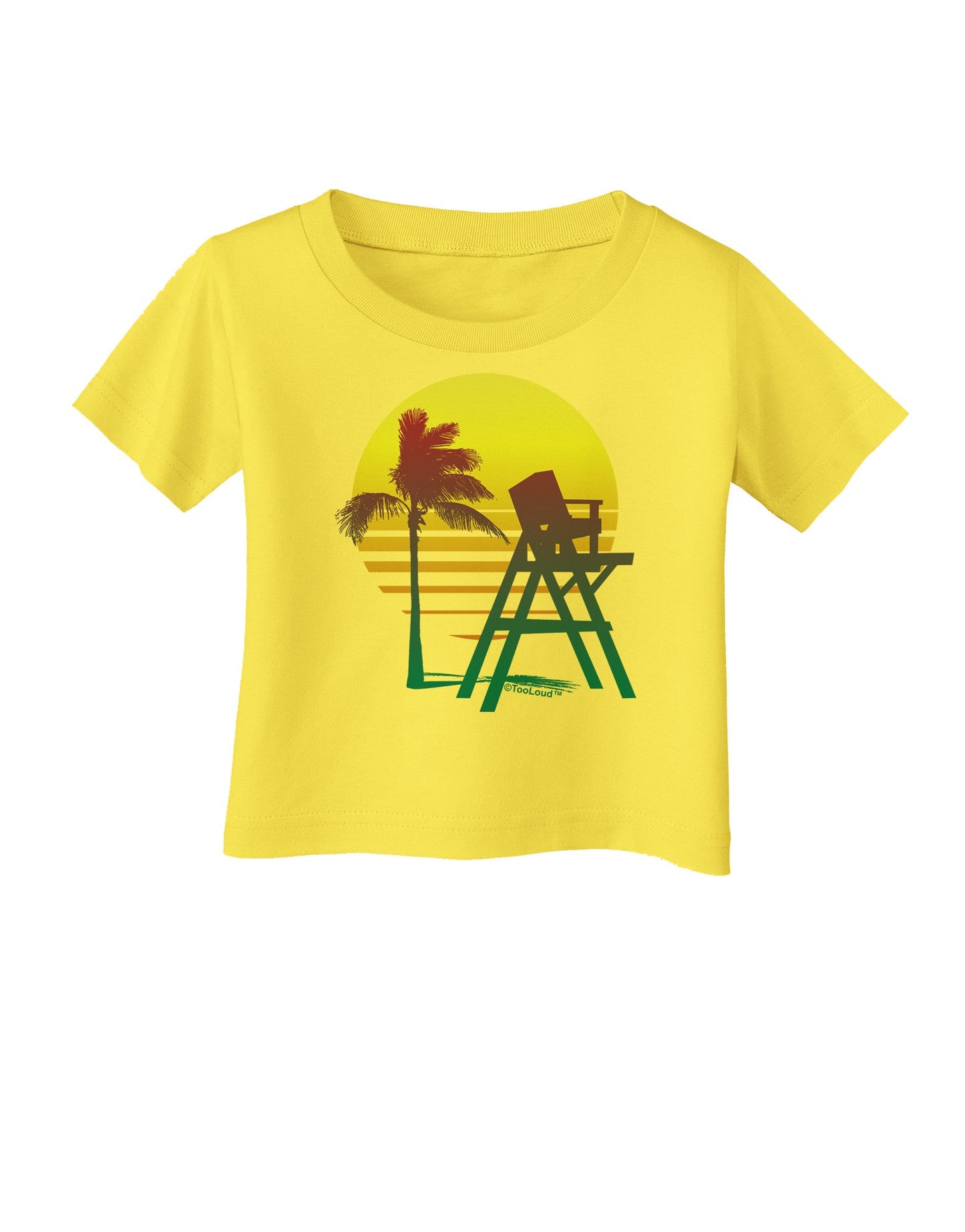 LA Beach Silhouette Letters Infant T-Shirt-Infant T-Shirt-TooLoud-Yellow-06-Months-Davson Sales