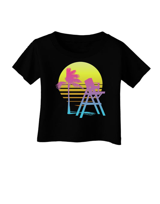 LA Beach Silhouette Letters Infant T-Shirt Dark-Infant T-Shirt-TooLoud-Black-06-Months-Davson Sales