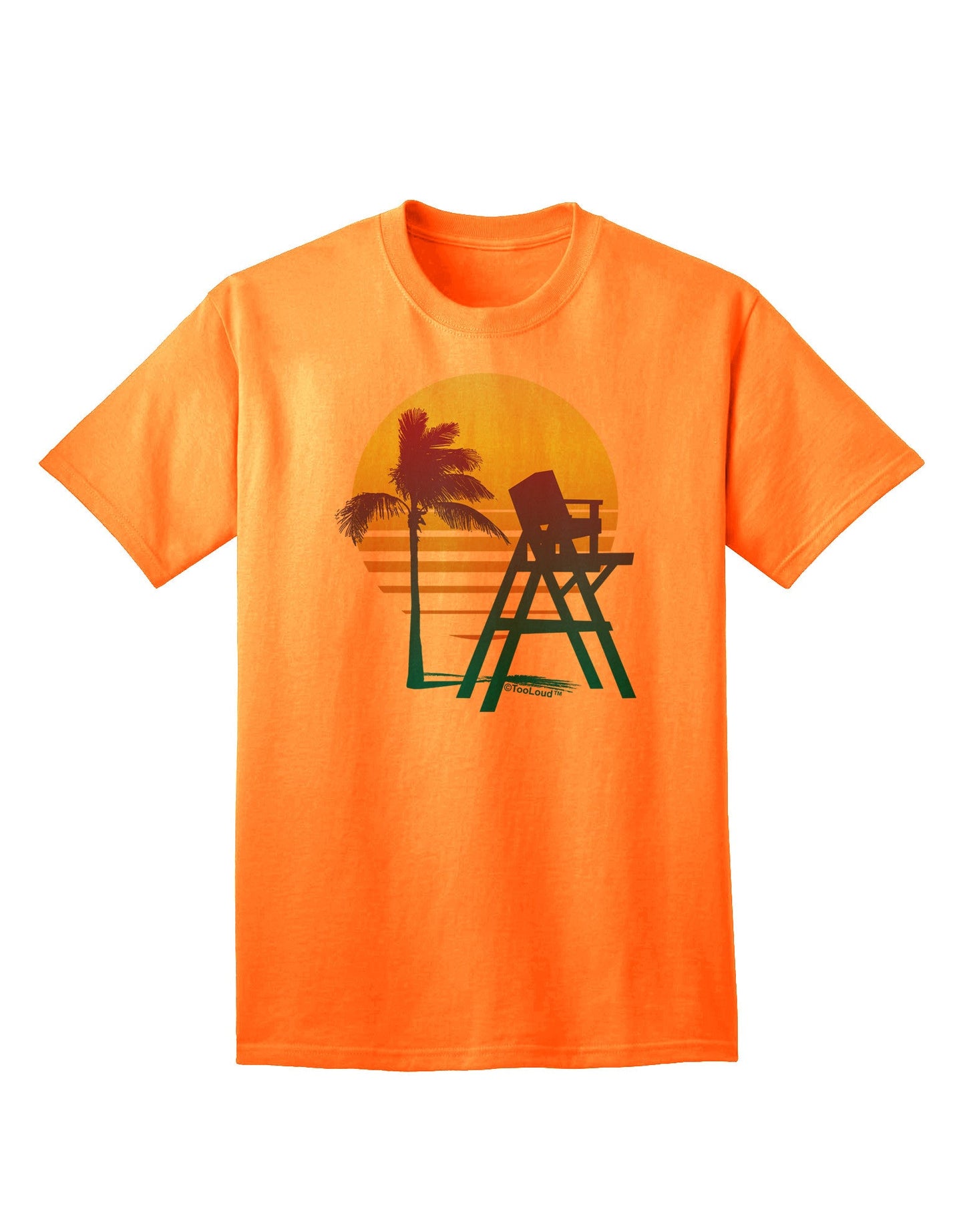 LA Beach Silhouette Letters - Premium Adult T-Shirt Collection-Mens T-shirts-TooLoud-Neon-Orange-Small-Davson Sales