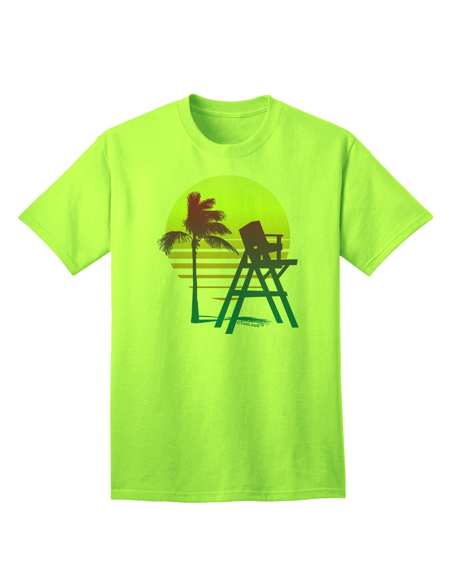 LA Beach Silhouette Letters - Premium Adult T-Shirt Collection-Mens T-shirts-TooLoud-Neon-Green-Small-Davson Sales