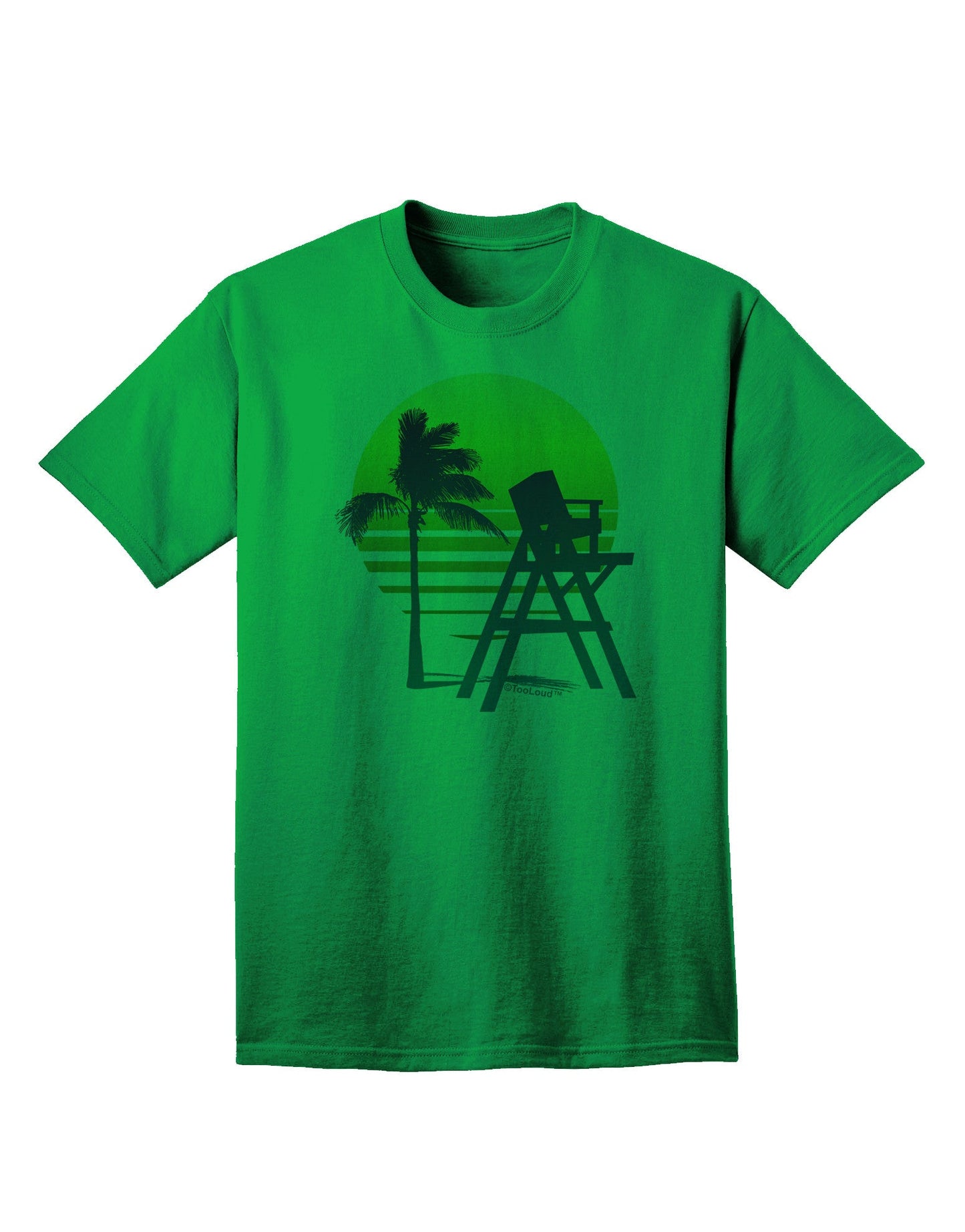 LA Beach Silhouette Letters - Premium Adult T-Shirt Collection-Mens T-shirts-TooLoud-Kelly-Green-Small-Davson Sales