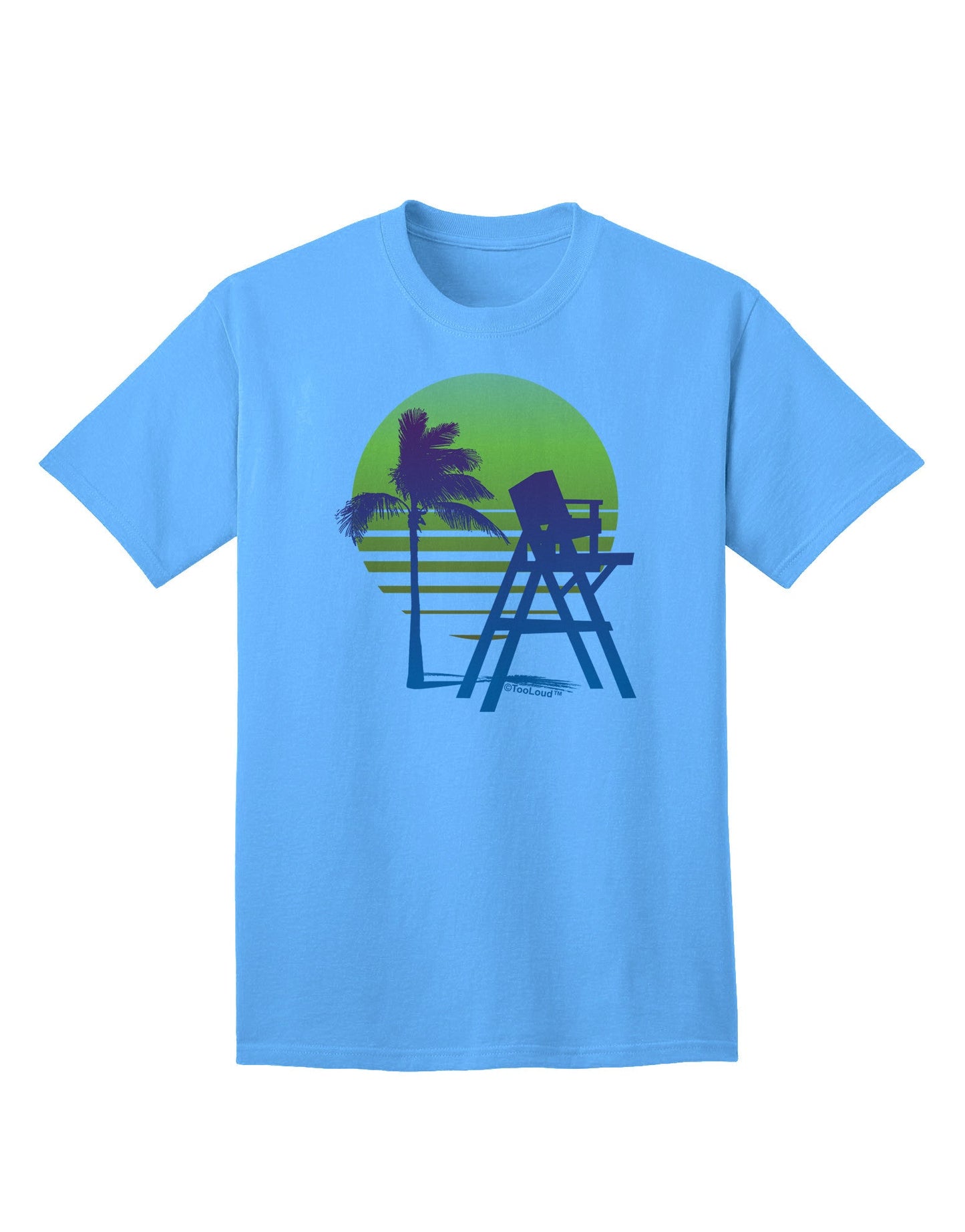 LA Beach Silhouette Letters - Premium Adult T-Shirt Collection-Mens T-shirts-TooLoud-Aquatic-Blue-Small-Davson Sales