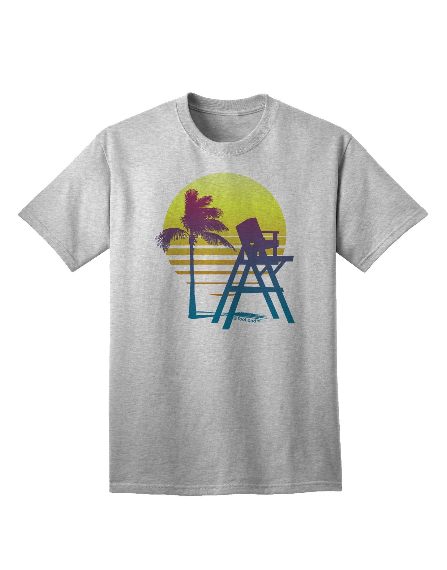 LA Beach Silhouette Letters - Premium Adult T-Shirt Collection-Mens T-shirts-TooLoud-AshGray-Small-Davson Sales