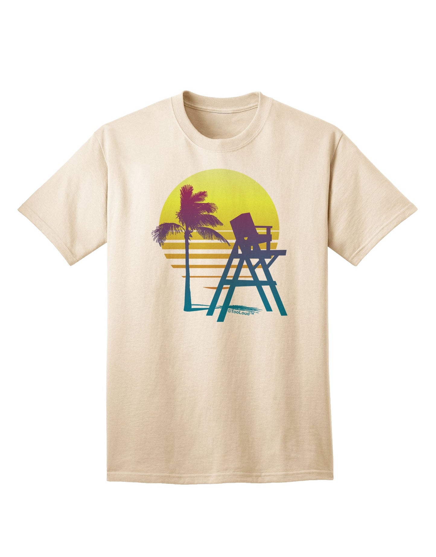LA Beach Silhouette Letters - Premium Adult T-Shirt Collection-Mens T-shirts-TooLoud-Natural-Small-Davson Sales