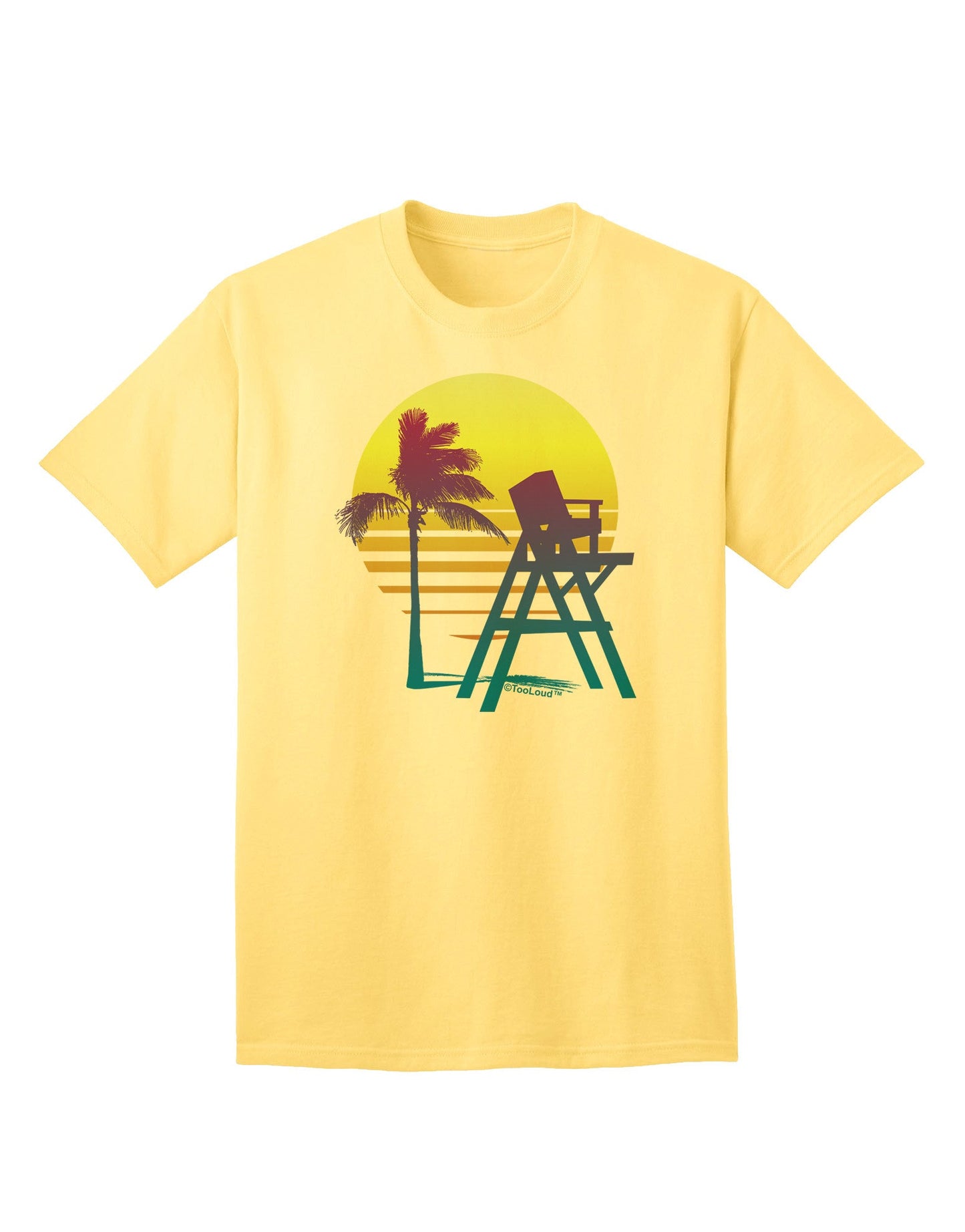 LA Beach Silhouette Letters - Premium Adult T-Shirt Collection-Mens T-shirts-TooLoud-Yellow-Small-Davson Sales