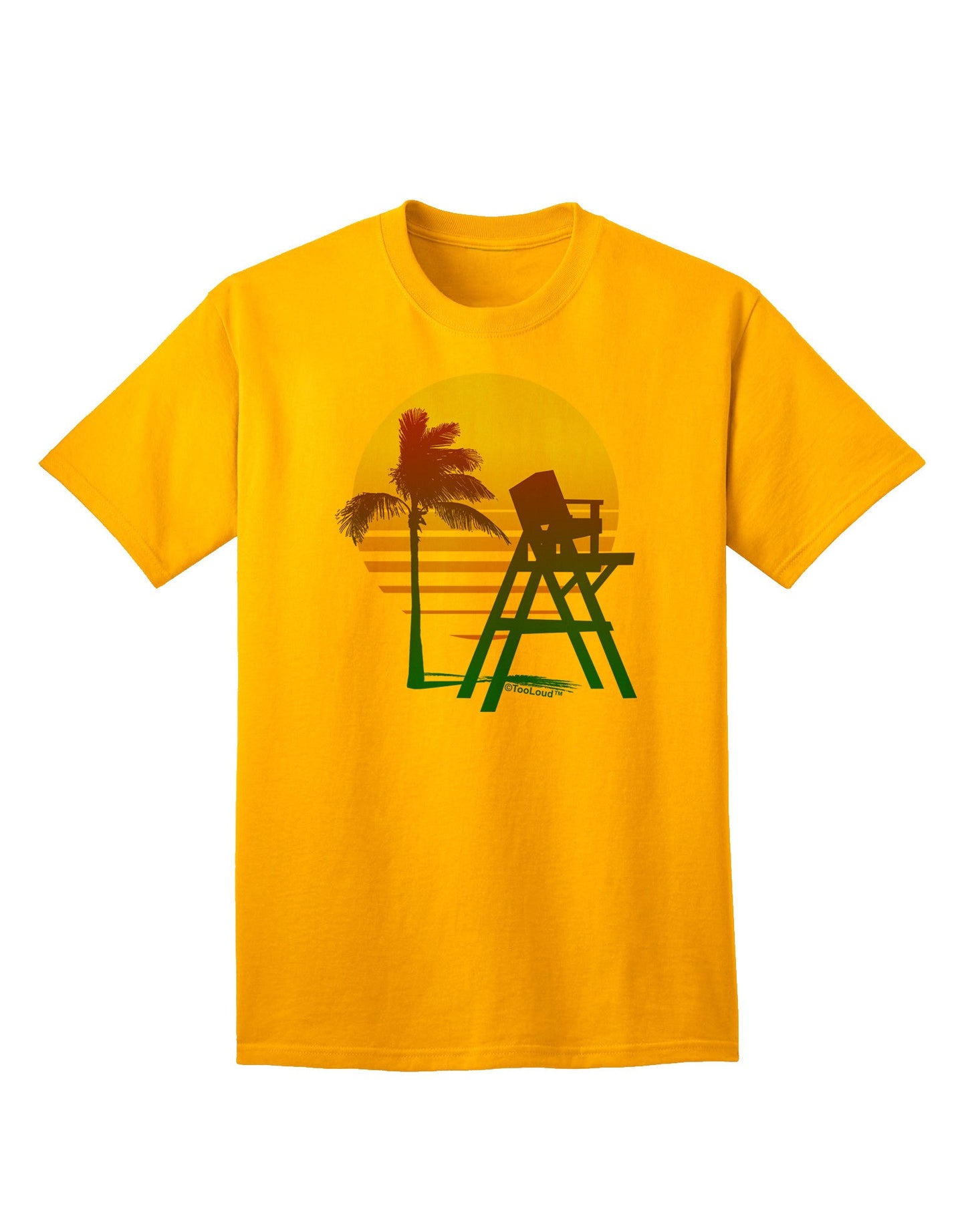 LA Beach Silhouette Letters - Premium Adult T-Shirt Collection-Mens T-shirts-TooLoud-Gold-Small-Davson Sales