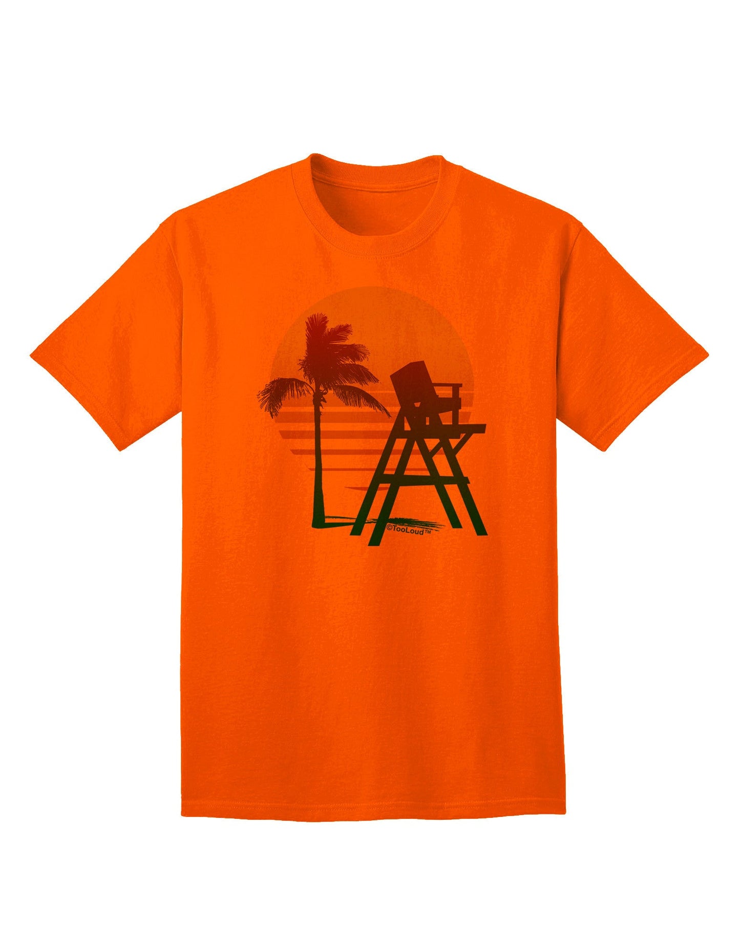 LA Beach Silhouette Letters - Premium Adult T-Shirt Collection-Mens T-shirts-TooLoud-Orange-Small-Davson Sales