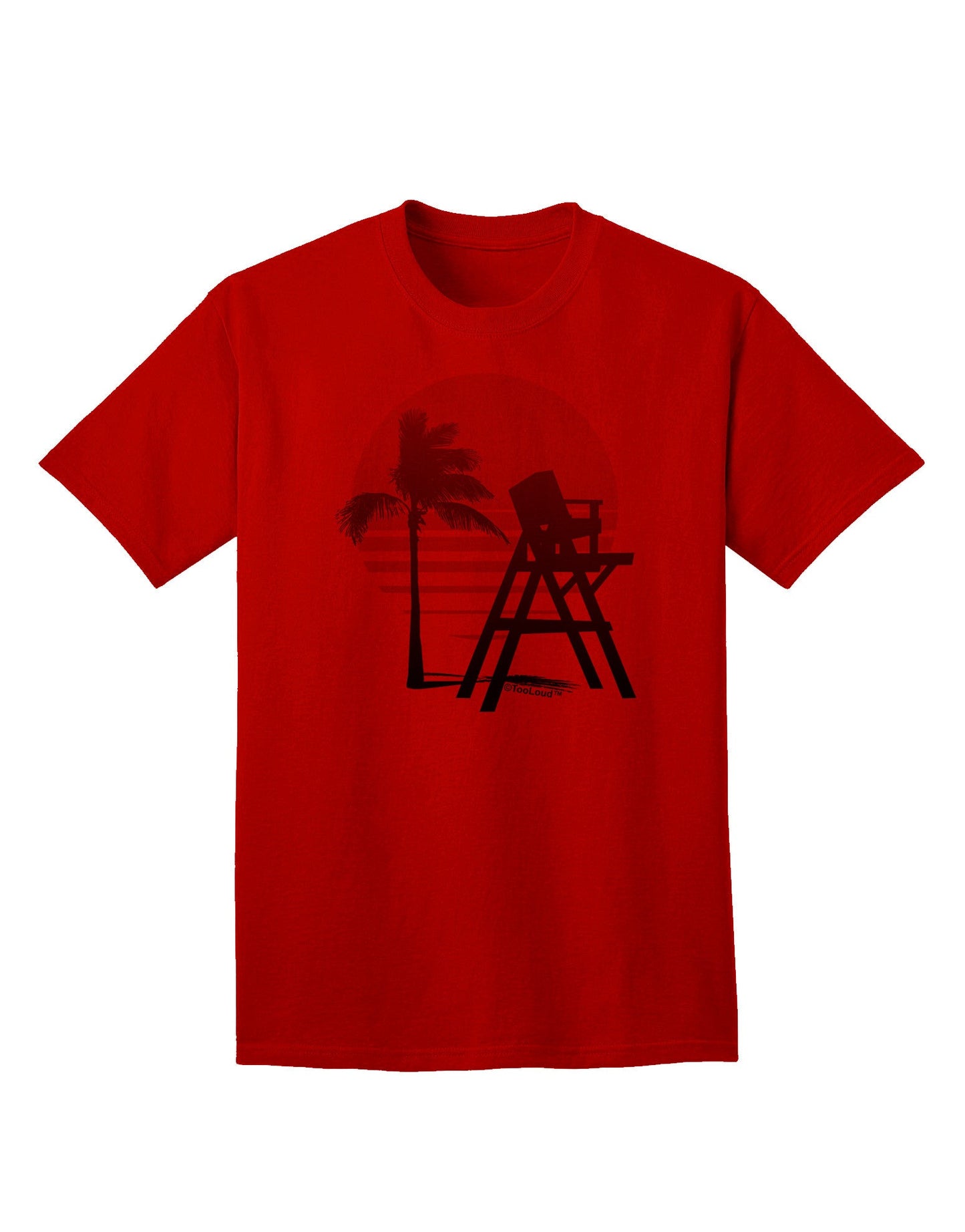 LA Beach Silhouette Letters - Premium Adult T-Shirt Collection-Mens T-shirts-TooLoud-Red-Small-Davson Sales