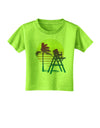 LA Beach Silhouette Letters Toddler T-Shirt-Toddler T-Shirt-TooLoud-Lime-Green-2T-Davson Sales