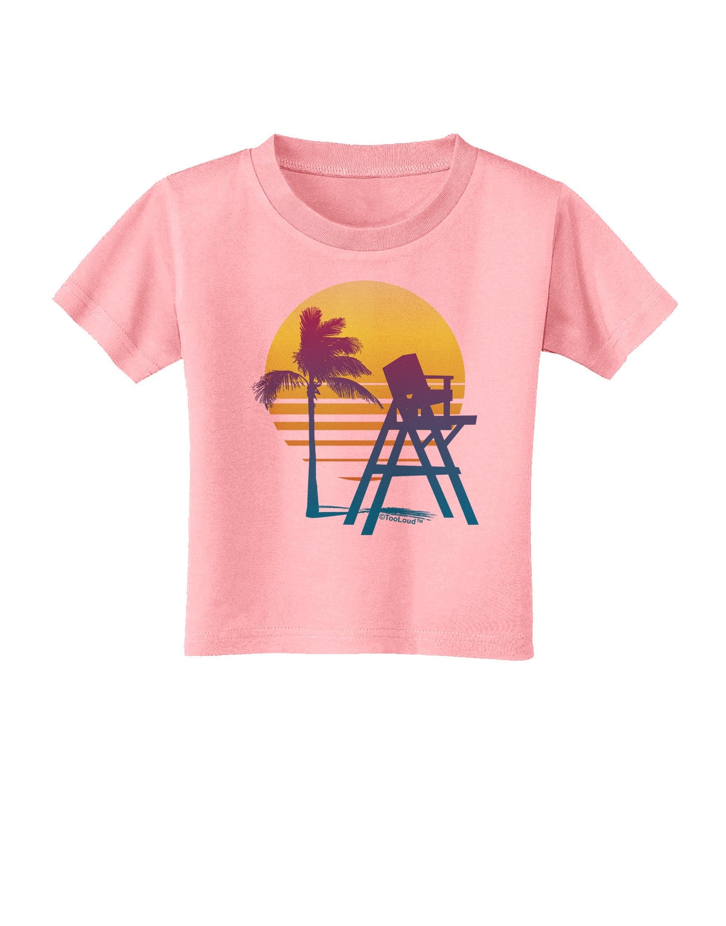 LA Beach Silhouette Letters Toddler T-Shirt-Toddler T-Shirt-TooLoud-Candy-Pink-2T-Davson Sales