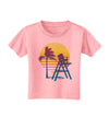 LA Beach Silhouette Letters Toddler T-Shirt-Toddler T-Shirt-TooLoud-Candy-Pink-2T-Davson Sales