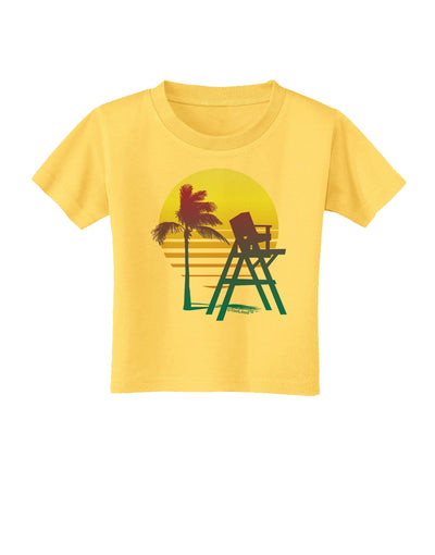 LA Beach Silhouette Letters Toddler T-Shirt-Toddler T-Shirt-TooLoud-Yellow-2T-Davson Sales