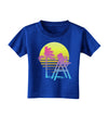 LA Beach Silhouette Letters Toddler T-Shirt Dark-Toddler T-Shirt-TooLoud-Royal-Blue-2T-Davson Sales