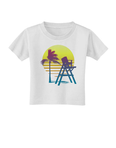 LA Beach Silhouette Letters Toddler T-Shirt-Toddler T-Shirt-TooLoud-White-2T-Davson Sales