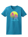 LA Beach Silhouette Letters Womens Dark T-Shirt-TooLoud-Turquoise-X-Small-Davson Sales