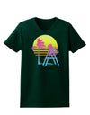 LA Beach Silhouette Letters Womens Dark T-Shirt-TooLoud-Forest-Green-Small-Davson Sales