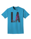 LA Outer Space Desgin Adult Dark T-Shirt-Mens T-Shirt-TooLoud-Turquoise-Small-Davson Sales