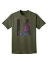 LA Outer Space Desgin Adult Dark T-Shirt-Mens T-Shirt-TooLoud-Military-Green-Small-Davson Sales