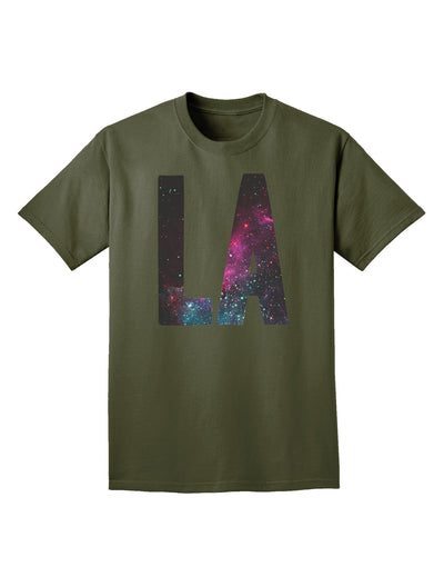 LA Outer Space Desgin Adult Dark T-Shirt-Mens T-Shirt-TooLoud-Military-Green-Small-Davson Sales