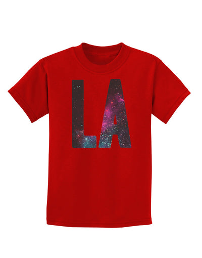 LA Outer Space Desgin Childrens Dark T-Shirt-Childrens T-Shirt-TooLoud-Red-X-Small-Davson Sales