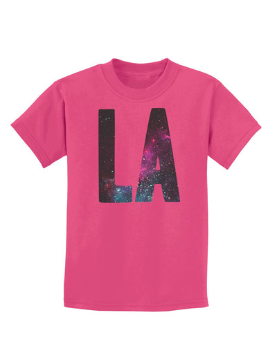 LA Outer Space Desgin Childrens Dark T-Shirt-Childrens T-Shirt-TooLoud-Sangria-X-Small-Davson Sales