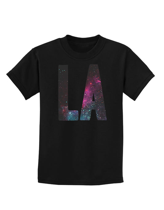 LA Outer Space Desgin Childrens Dark T-Shirt-Childrens T-Shirt-TooLoud-Black-X-Small-Davson Sales