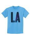 LA Outer Space Desgin Childrens T-Shirt-Childrens T-Shirt-TooLoud-Aquatic-Blue-X-Small-Davson Sales