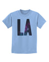 LA Outer Space Desgin Childrens T-Shirt-Childrens T-Shirt-TooLoud-Light-Blue-X-Small-Davson Sales