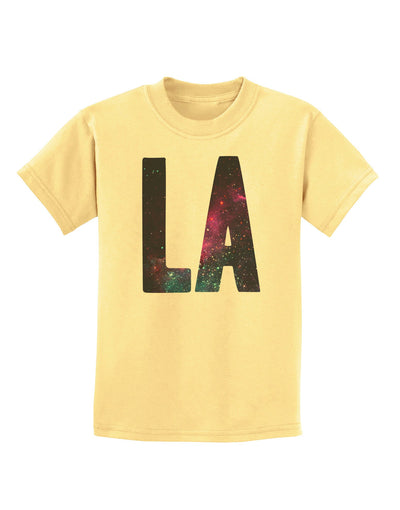 LA Outer Space Desgin Childrens T-Shirt-Childrens T-Shirt-TooLoud-Daffodil-Yellow-X-Small-Davson Sales