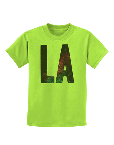 LA Outer Space Desgin Childrens T-Shirt-Childrens T-Shirt-TooLoud-Lime-Green-X-Small-Davson Sales