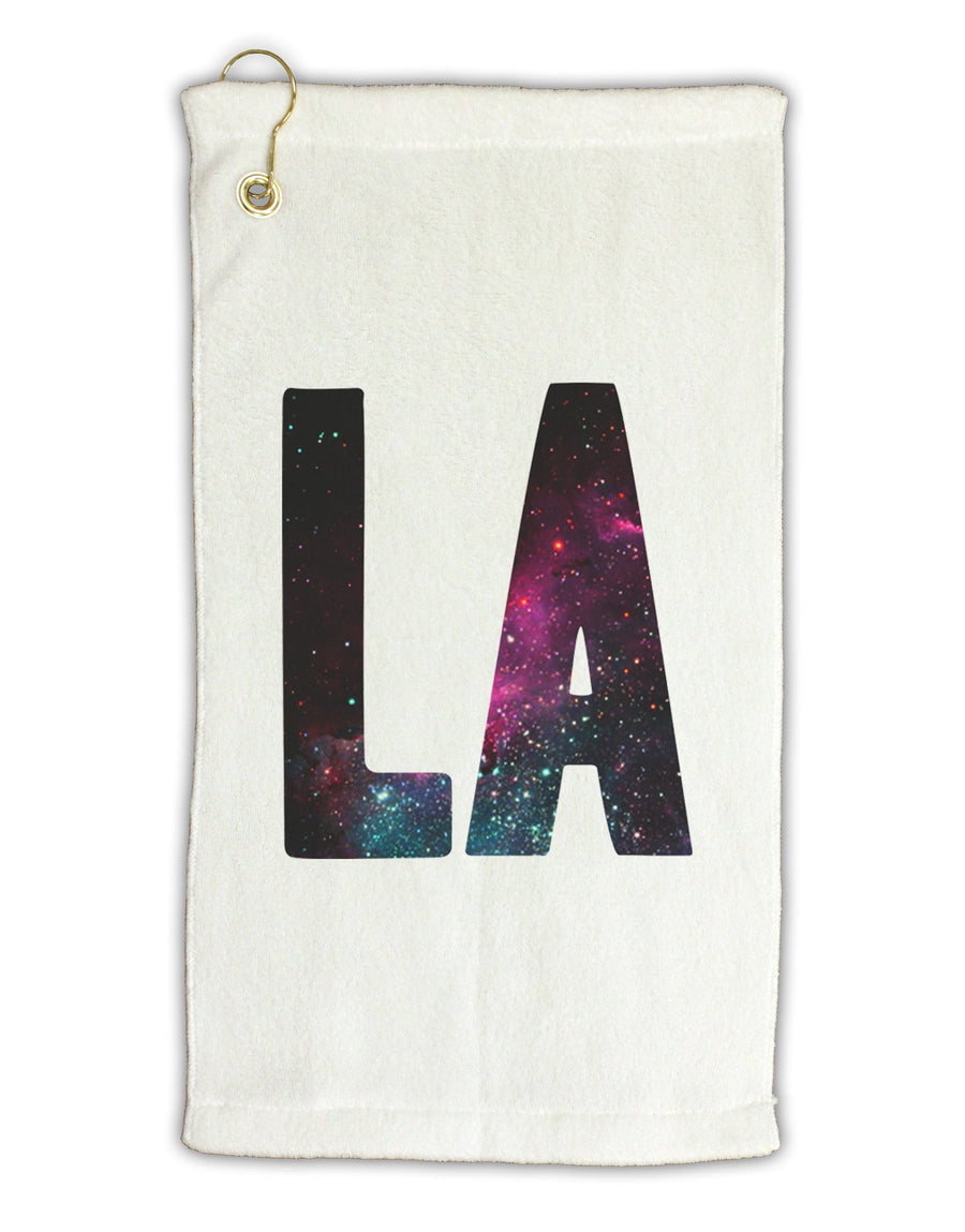 LA Outer Space Desgin Micro Terry Gromet Golf Towel 16 x 25 inch-Golf Towel-TooLoud-White-Davson Sales